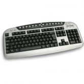 TECLADO USB MULTIMIDIA PRATA/PRETO 602171 MAXPRINT