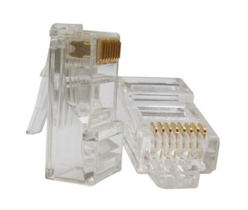 CONECTOR RJ45 MACHO CAT 5 (N) PARA PAR TRANCADO